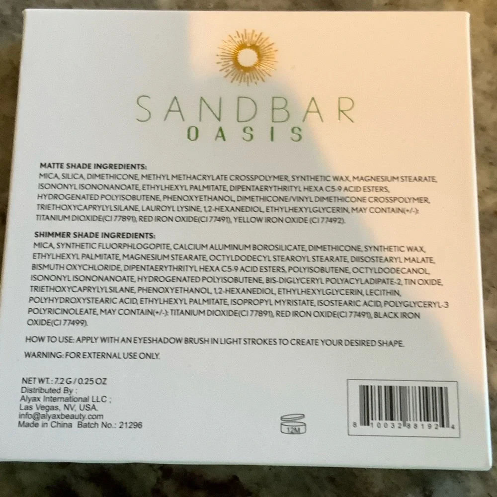 Sandbar Oasis Palette brand new